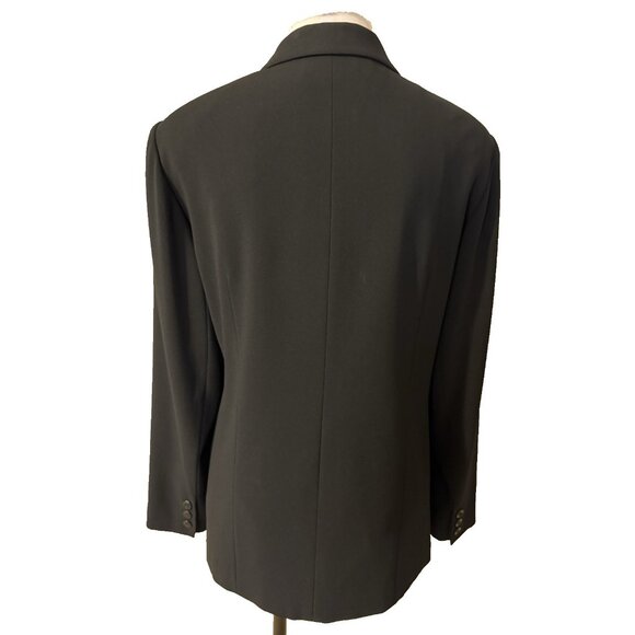 Talbots Suit Jacket Blazer 14W Black Classic 3 Button Tri-Poly - Picture 3 of 11